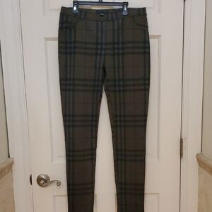 Sanctuary Plaid Trousers in Brown and Gray